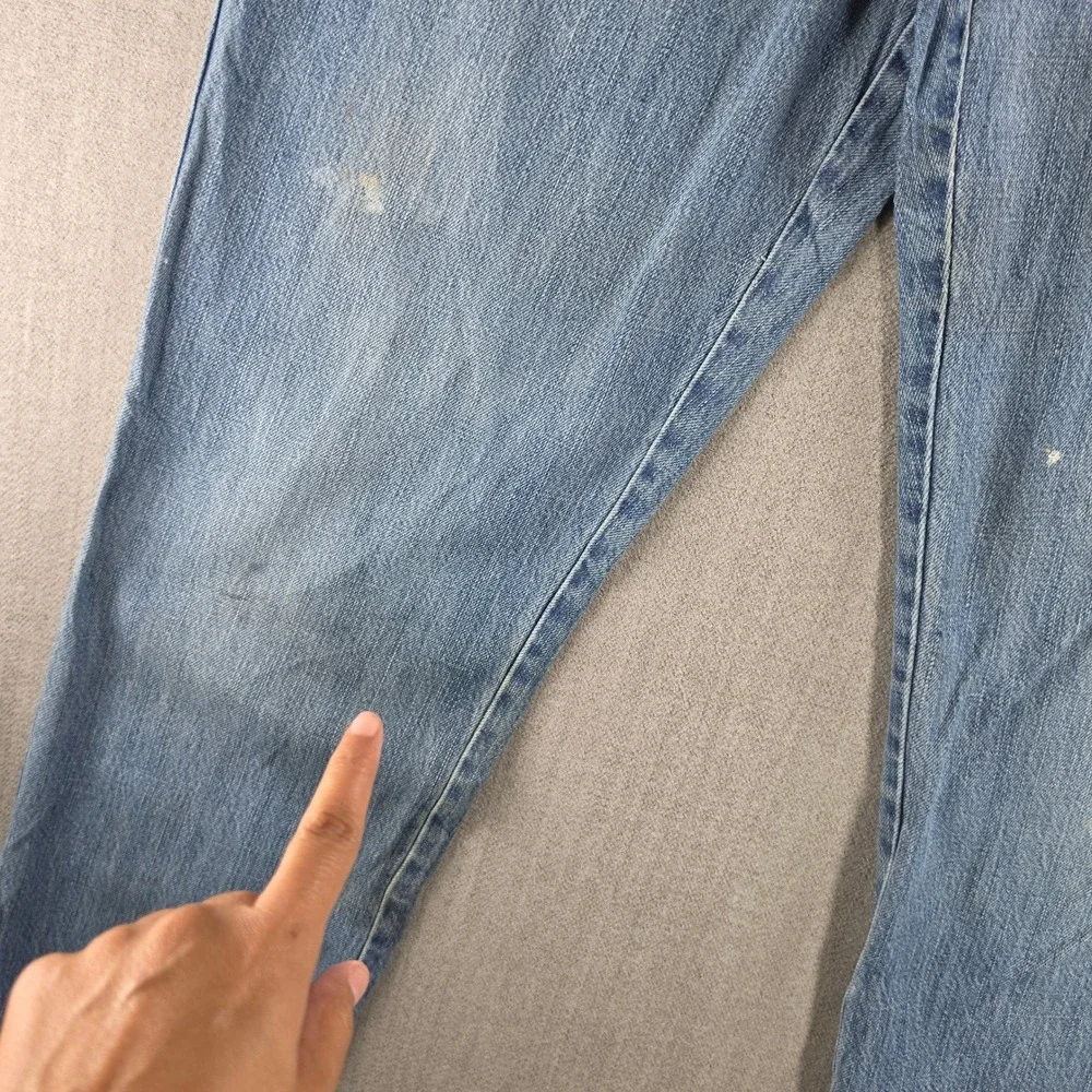 Talbots Jeans Mens 36x32 Blue Light Wash Straight Leg Denim‎ Casual G01-1405